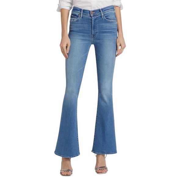 Mother The Weekender Mid-Rise Bootcut blue Jeans NEW - Picture 3 of 9